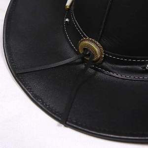 Sombrero de Vaquero de Cuero, Estilo Occidental, para Montar al Aire Libre, Protección Solar, Transpirable, Ajustable, Vintage, Hecho a Mano, Calidad Premium - Product Image 6