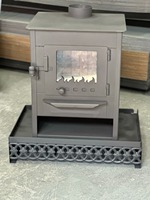 Poêle de caravane compact avec foyer miniature, mini-poêle de chauffage, poêle à bois