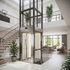 <span class=keywords><strong>Ascensor</strong></span> Residencial Panorámico de Lujo con Cristal, Elevador Personalizado para Villas - Diseño Interior Moderno 2026, Acabado de Cabina Personalizado - Product Image 4