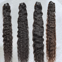 Extensions de cheveux humains vierges Remy d'Inde du Sud, tissage double à la machine, prêtes à la permanente, toutes couleurs, emballage personnalisé