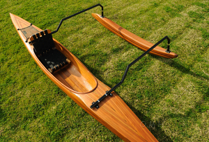 Kayak gonflable polynésien hawaïen en bois, 1 personne, bateau d'aventure pour sports nautiques, pour lacs et rivières, 361Lx151Wx41H cm - Product Image 2