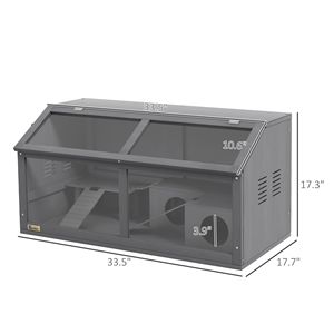 Cage pour rats avec toit ouvrant, maisonnette pour hamsters avec pont suspendu et échelles, cage pour petits animaux pour gerbilles - Product Image 2