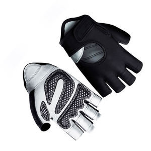 Guantes Deportivos QASWA Profesionales de Piel de Vacuno Auténtica con Cierre de Velcro, Sin Dedos, para Gimnasio, Transpirables, Antideslizantes y Acolchados - Product Image 6