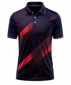Chemise décontractée à manches courtes pour homme, respirante, séchage rapide, en polyester/coton tricoté 220g - Product Image 3