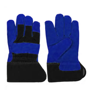 Guantes de Trabajo de Cuero en Oferta, Guantes Cortos de Cuero Resistentes al Calor, Guantes de Protección de Cuero con Servicio OEM - Product Image 4