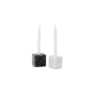Portavelas geométrico de mármol negro, decoración de escritorio, artesanía moderna para sala de estar, 2 piezas a precio razonable - Product Image 2