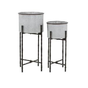 Macetas Galvanizadas Nuevas en Venta para Hogar, Hotel, Oficina, Jardín, Juego de 2 Macetas Galvanizadas para Decoración de Piso y Jardín - Product Image 5