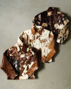Chaqueta de invierno de piel de vaca de alta calidad, cuello alto, cremallera frontal, teñida, resistente al viento e impermeable, talla grande, ecológica, superventas - Product Image 1