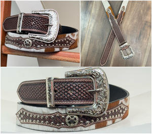 Ceintures en cuir de vachette Western scintillant de créateur Vente en gros de haute qualité cristal unisexe diamant strass usiné à la main cristal - Product Image 3