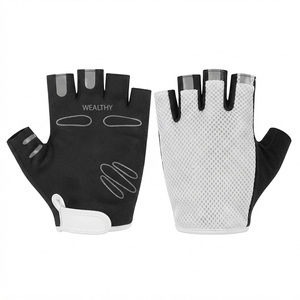 Wealthy Half Finger Outdoor <b>Cycling</b> <b>Gloves</b> Breathable Moisture-Wicking Polyester Unisex Summer <b>Waterproof</b> Non-Slip Lightweight - Product Image 1