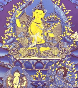 Venta al por mayor tibetano Thanka pintura Nepal hecho precio barato usando algodón natural o seda herramienta perfecta para la concentración y la oración - Product Image 1