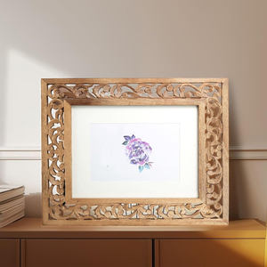 Cadre photo vintage en bois massif, rustique et fait main, pour table, décoration classique et patrimoniale pour la maison et le bureau - Product Image 5