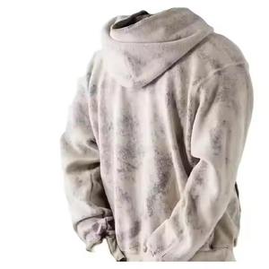 Acid Washed Hoodies Distressed Clothing Manufacturers Custom Zip Up Hoodies Zip Hoodie Men's Hoodies - Product Image 2