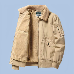 Nouvelle veste varsity d'hiver pour homme, coupe-vent, écologique, en tissu tissé uni, grande taille, décontractée, chaude, pour le camping, vente en gros - Product Image 2