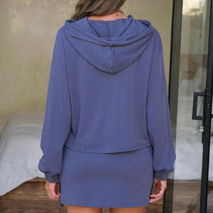 Ensemble sweat à capuche et short unisexe pour femme, impression personnalisée, streetwear, tenue décontractée, fabrication OEM ODM - Product Image 5