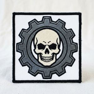 Patch brodé thermocollant personnalisé motif flamme pour échappement, badge de silencieux pour veste de motard, vêtements de travail, garage, vente en gros - Product Image 3
