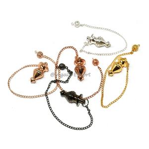 Meilleur prix vente en gros cuivre goutte laiton pendules naturel Reiki Agate métal pendules avec outil de Divination plan de guérison - Product Image 1