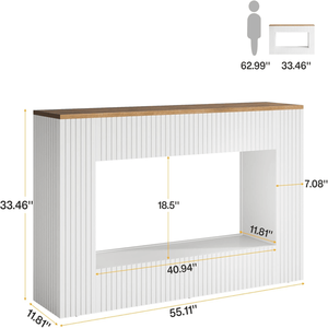 Consolle Moderna in Pino e Quercia per Soggiorno e Ingresso, Ideale per Casa, Hotel e Appartamenti - Product Image 2