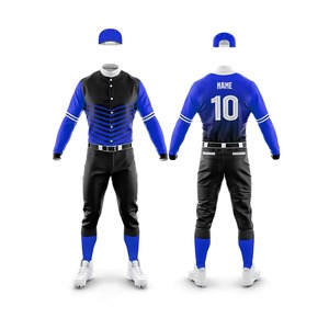 ชุดเบสบอลผ้าโพลีเอสเตอร์ยืดได้ 100% เสื้อผ้ากีฬา ให้ความอิสระในการเคลื่อนไหว แขนสั้น คอวี ไซส์ใหญ่ สำหรับผู้ชาย ใส่ได้ทุกวันในช่วงฤดูร้อน - Product Image 5
