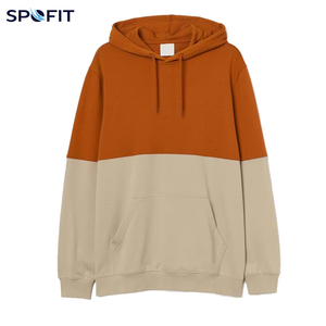 Made By SPOFIT Unisex Vintage Solid Pattern Oversized Winter <b>Long</b> <b>Hoodie</b> Polyester/Cotton Breathable - Product Image 1