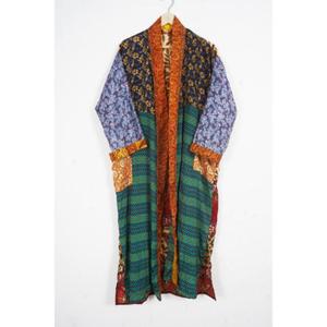 Atractivo Kimono Largo de Seda, Vestido Tipo Pareo, Colección Boho para Mujer, Ropa de Playa, Verano, Vacaciones, Sexy, Ropa de Resort, Venta al Por Mayor - Product Image 2