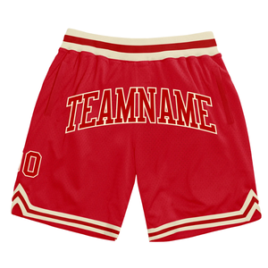 <b>Men</b> <b>Red</b> White Sublimated Mesh Basketball <b>Shorts</b> Polyester Team Sportswear Lightweight Training Competition <b>Shorts</b> Game Clothing - Product Image 1