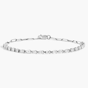 Mini Pulsera de Tenis con 2 Diamantes Corte Pera de 2 CTW en Oro Amarillo - Product Image 1