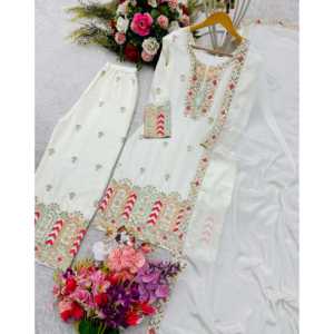 Hermoso Top de mujer-Palazzo con Dupatta para fiestas Conjuntos elegantes - Product Image 1