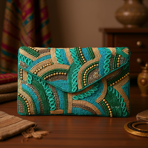 Sac à main indien coloré fait main avec perles, style ethnique de luxe, poignée baguette en perles de verre, sac décontracté durable et tendance, qualité supérieure - Product Image 3