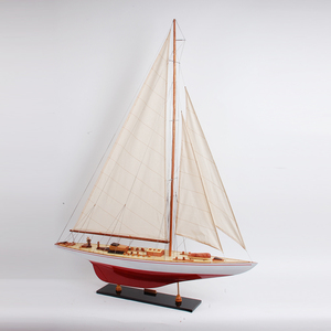 Modelo de Velero Pintado a Mano, Yate de Madera, Decoración Náutica, Regalo Coleccionable, 80Lx15Wx100H cm - Product Image 5