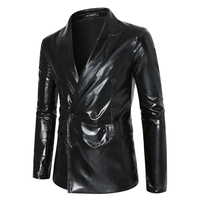 Veste en velours à sequins métalliques à double boutonnage pour homme et femme, taille plus, style britannique, imperméable, coupe-vent, respirante