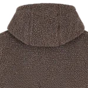 Veste zippée en borgue marron délavé avec capuche et poches pour homme, vêtement d'extérieur élégant et chaud, parfait pour les activités de plein air - Product Image 4