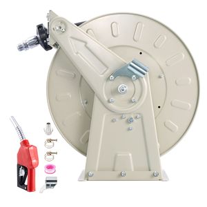 Avvolgitubo Carburante Retrattile Rinforzato 3/4" x 50 Ft con Molla a Riavvolgimento Automatico 300 PSI in Acciaio al Carbonio per Camion - Product Image 1