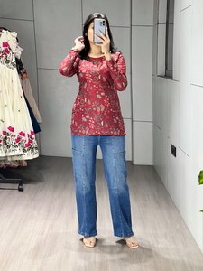 เสื้อคุर्ติผ้าแคมบริคพิมพ์ลายขายส่งสำหรับผู้ซื้อเสื้อผ้าระดับโลก - Product Image 5