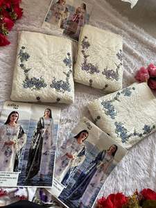 ชุดผ้าฝ้ายปักลายหรูหราสไตล์อินเดียพิมพ์ลายดิจิทัลสำหรับงานปาร์ตี้เทศกาลผ้าคอตตอนสไตล์อินเดีย - Product Image 5