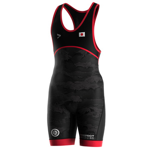 Combinaison de lutte pour hommes, ajustée, en spandex et polyester, impression par sublimation, logo sur le devant, vêtements d'arts martiaux pour adultes, extensible, séchage rapide - Product Image 4