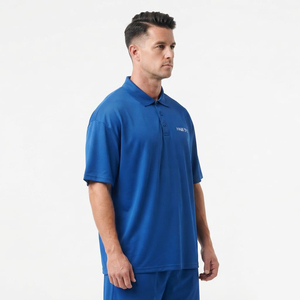 Polo T-shirt Homme Grande Taille Manches Courtes Qualité Supérieure Décontracté Épaules Tombantes Vente en Gros - Product Image 4