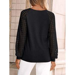 2025 blusas de encaje de manga larga para mujer Otoño/Invierno 2025, Tops de moda, trajes elegantes informales de negocios en talla XL - Product Image 5