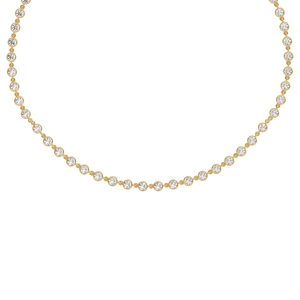 Collier tennis en diamant Célestine de qualité supérieure pour hommes et femmes, diamants de laboratoire, argent sterling, 9KT, 10KT, 14KT, 18KT |   16 pouces - Product Image 2
