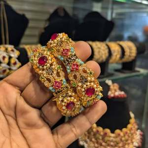 Luxury Egyptian Style Women's <b>Bangles</b> <b>Set</b> Crystal Rhinestone Imitation Pearl Trendy Antique Tribal Ethnic Jewelry <b>Bangles</b> - Product Image 1