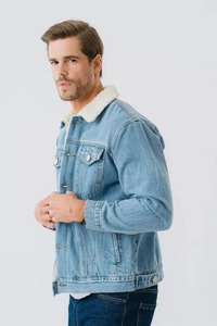 Wholesale 2026 New Fashion Plain Washed Cotton Casual Black Men's <b>Denim</b> Jeans <b>Jacket</b> <b>Custom</b> <b>Denim</b> <b>Jackets</b> for Men and Women - Product Image 4