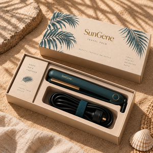 Caja de Embalaje de Papel con Tapa Desmontable Personalizada SunGene Travel Palm para Herramientas de Peinado de Viaje - Product Image 4