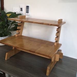 ขาตั้งแล็ปท็อปไม้อะคาเซียแบบพับเก็บได้ประกอบเองง่ายสำหรับโต๊ะคอมพิวเตอร์ที่ใช้ในบ้านหรือโรงเรียน - Product Image 1