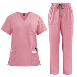 Cheap Breathable Scrubs Uniforms Sets Elastic and Comfortable Nurse Medical Scrubs <b>Jumpsuit</b> Medical Scrub Uniform Sets for Women - Product Image 3