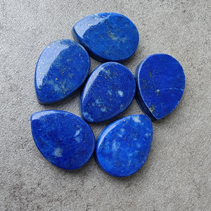 Cabochon en Lapis Lazuli Naturel, Forme Poire, Calibré, Dos Plat, Toutes Tailles Disponibles - Product Image 6