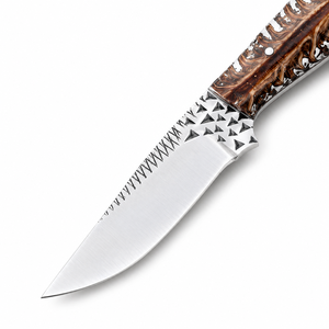 Cuchillo Jexmoo Hecho a Mano con Hoja de Acero al Carbono de 12 Pulgadas, Diseño Drop Point, Mango Elegante y Funda de Cuero - Product Image 2