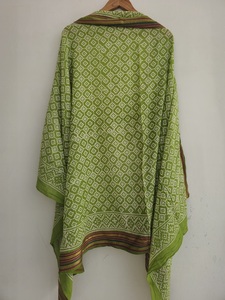 Handmade Wooden Block Print Sarongs & Pareos Lightweight Cotton Beachwear for Women Floral Leaf Bagru Scarf - Product Image 3