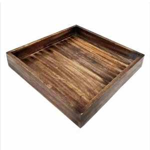 Plateau de service en bois gravé écologique pour bar, avec poignées, naturel, fait main, passe au lave-vaisselle, décoratif, luxueux, élégant, moderne - Product Image 2