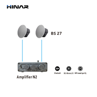 Sistem Suara HINAR Audio 6.5 Inch 2.1 Channel Speaker Plafon Amplifier Kelas D 8 Ohm 100W Audio Tersembunyi untuk Kantor