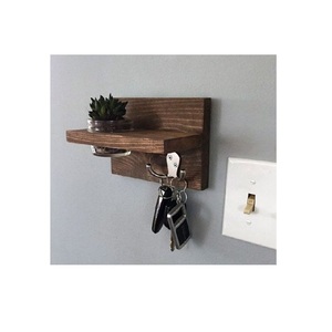 Porte-clés en bois contemporain, élément de rangement décoratif, conçu pour valoriser les espaces d'entrée bien organisés avec un charme intemporel pour la maison - Product Image 5